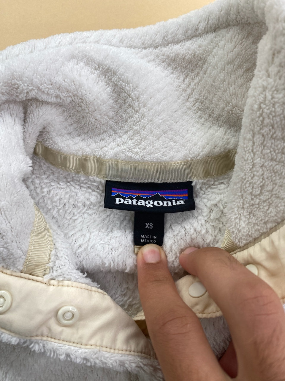 Polaire Patagonia Snap-T blanc et beige – Femme XS, photo 8