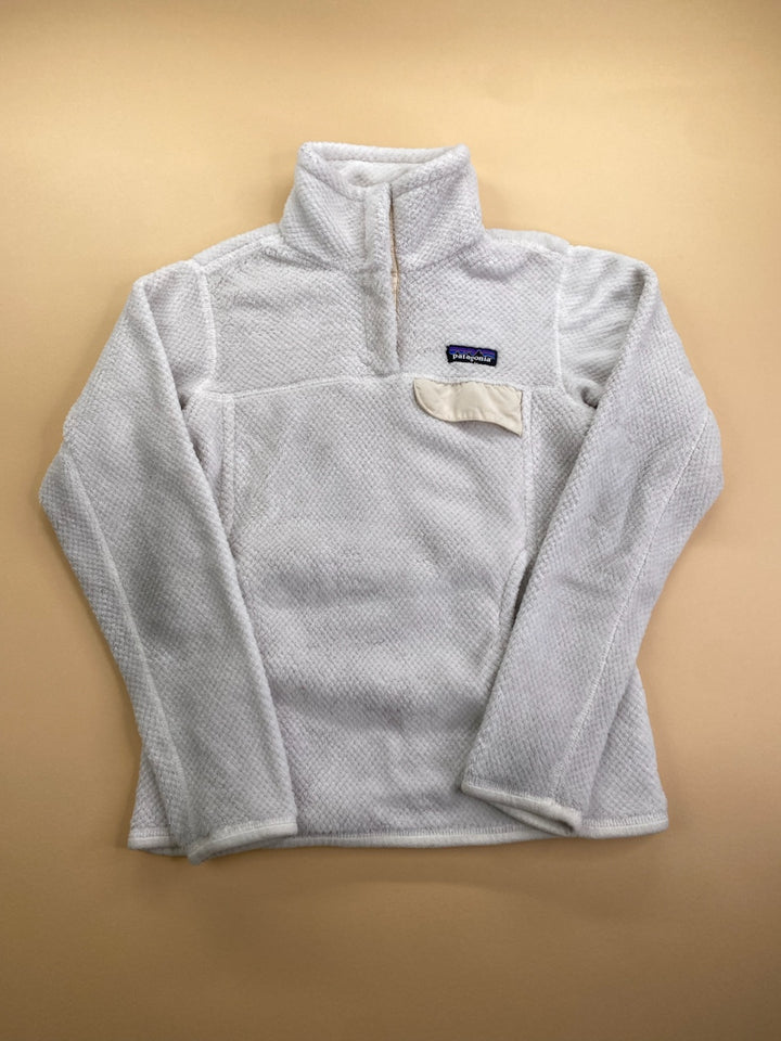 Polaire Patagonia Snap-T blanc et beige – Femme XS, vue de face