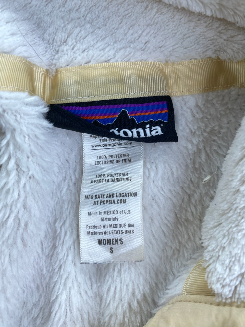 Polaire Patagonia Snap-T blanc cassé et beige – Femme S, photo 8