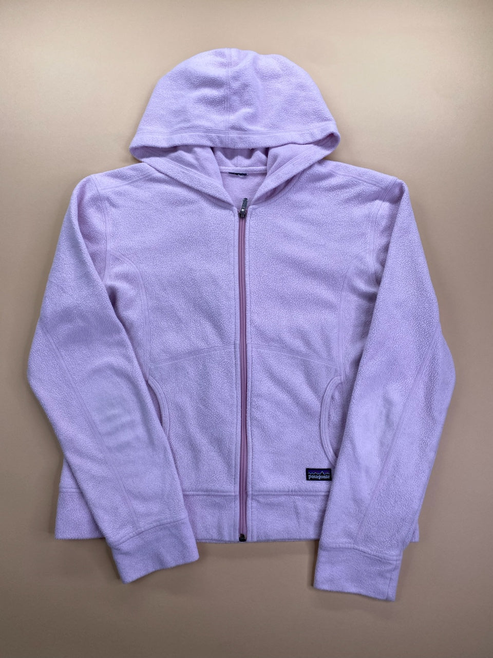 Polaire Patagonia à capuche lilas et violet – Femme M, vue de face