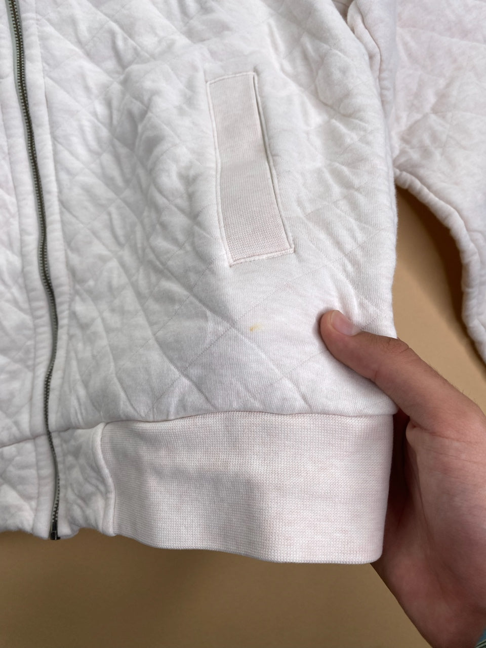 Polaire Patagonia à capuche blanc cassé et rose – Homme S, photo 12
