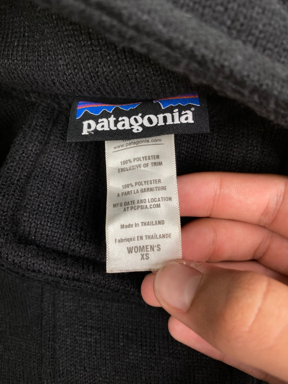 Manteau long en polaire Patagonia noir – Femme XS, photo 5