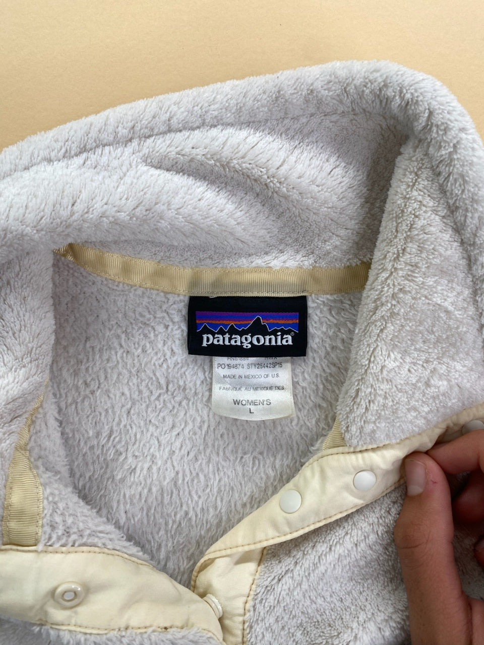 Polaire Patagonia Snap-T gris et crème – Femme L, photo 7