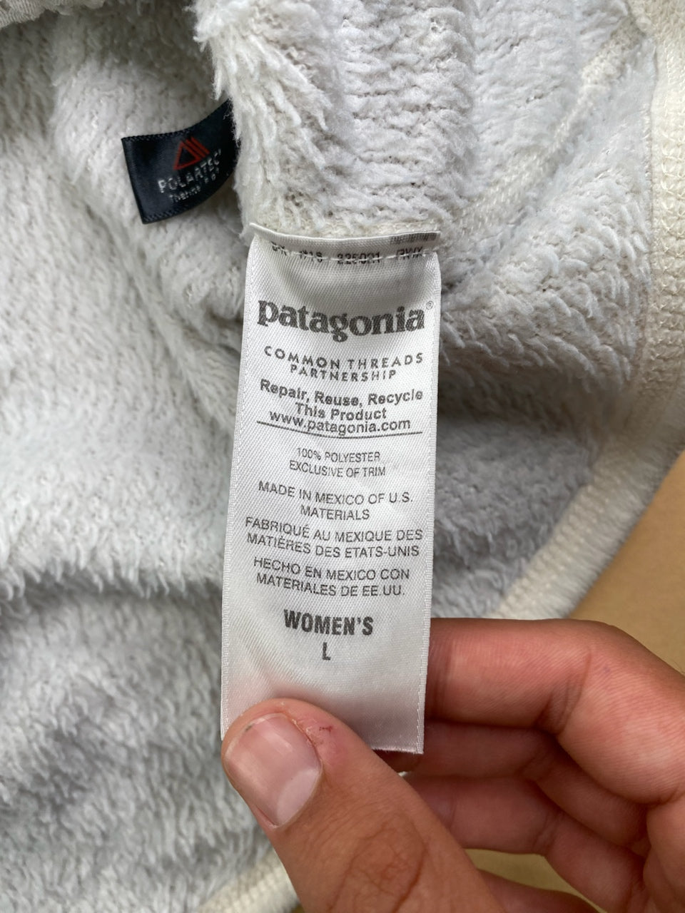 Polaire Patagonia Snap-T gris et crème – Femme L, photo 9
