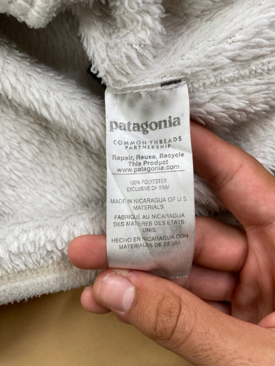 Polaire Patagonia Snap-T blanc et beige – Homme S, photo 8