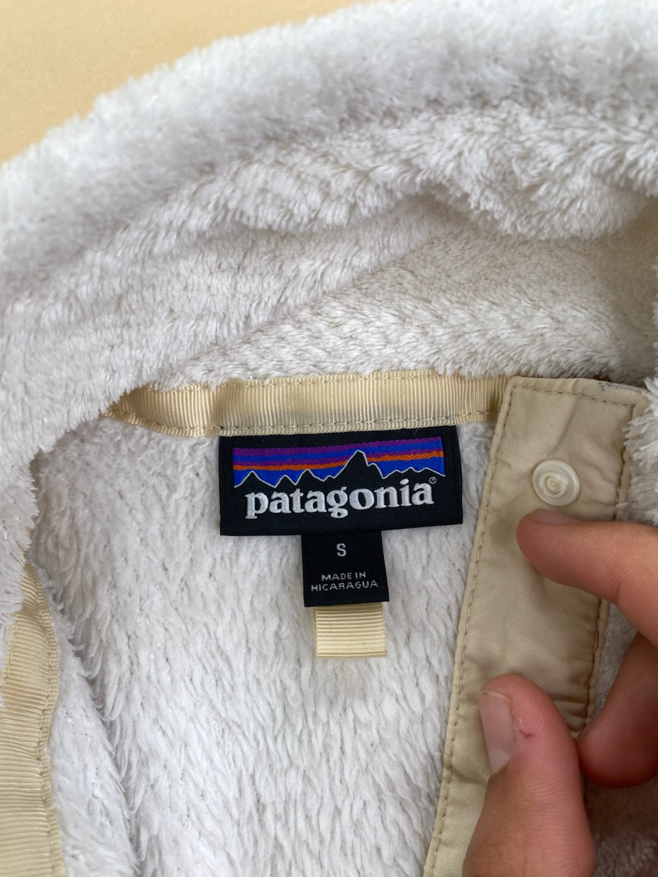 Polaire Patagonia Snap-T blanc et beige – Homme S, photo 10