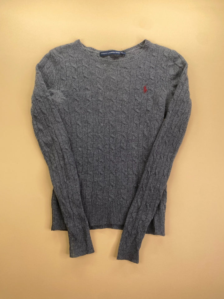 Pull Ralph Lauren gris en laine mérinos – Femme XS, vue de face