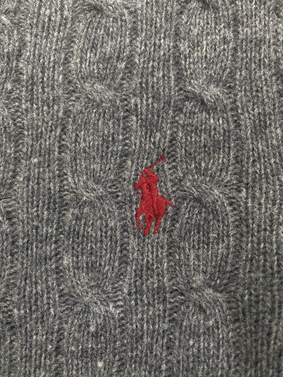 Pull Ralph Lauren gris en laine mérinos – Femme XS, photo 4