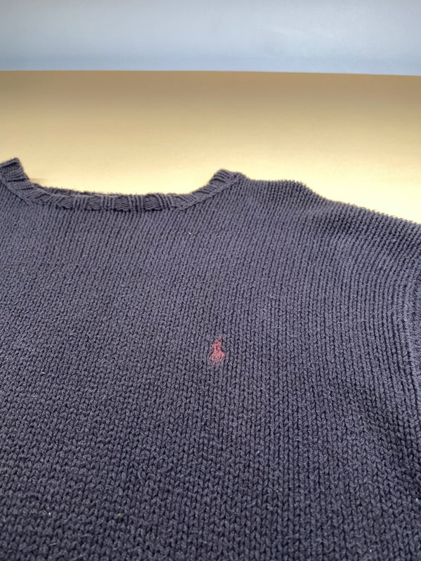 Pull Ralph Lauren col rond marron – Homme L, photo 3
