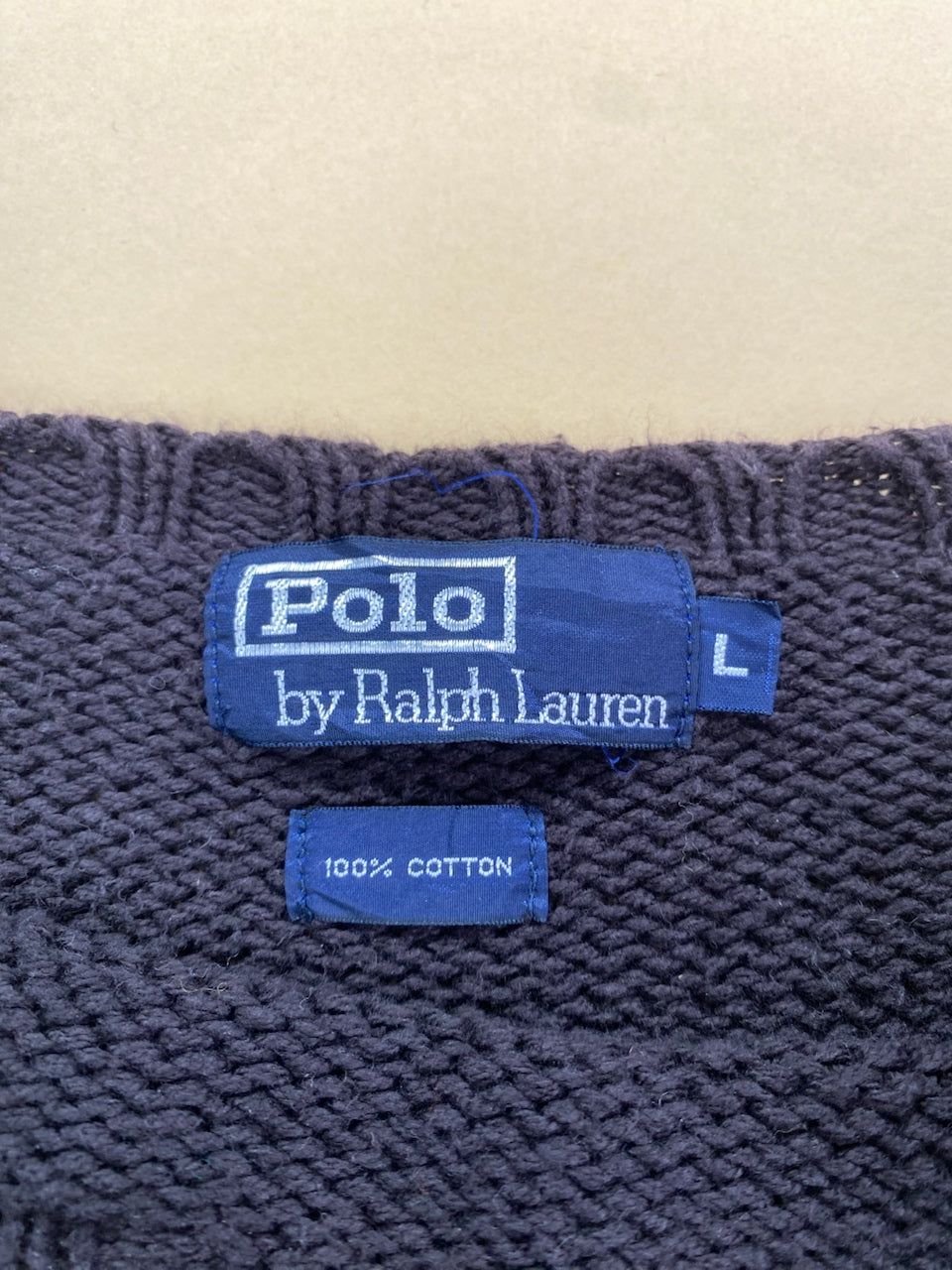 Pull Ralph Lauren col rond marron – Homme L, photo 6