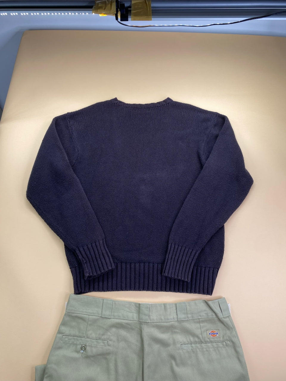 Pull Ralph Lauren col rond marron – Homme L, photo 8