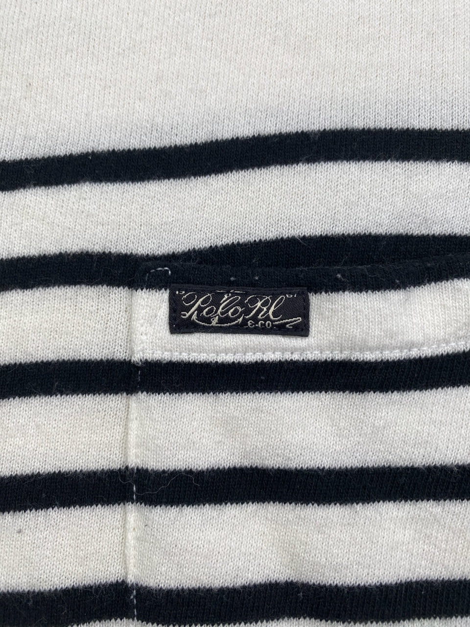 Pull Ralph Lauren rayé blanc et noir – Homme L, photo 4