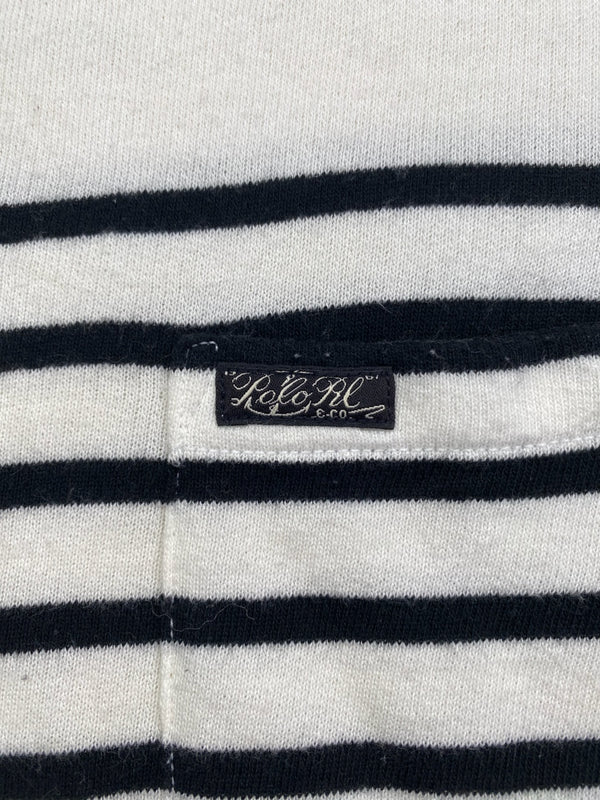 Pull Ralph Lauren rayé blanc et noir – Homme L, photo 4