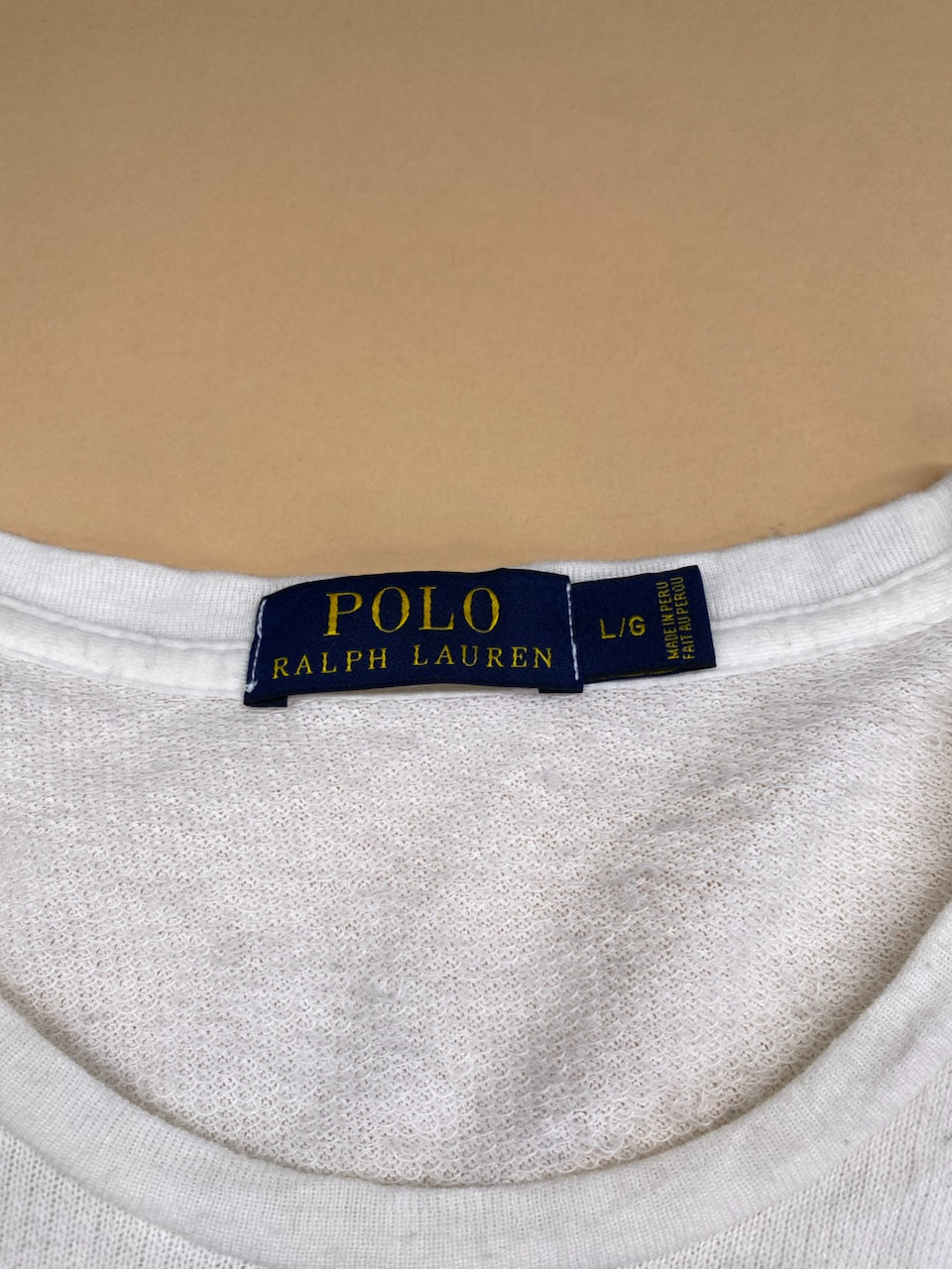 Pull Ralph Lauren rayé blanc et noir – Homme L, photo 5