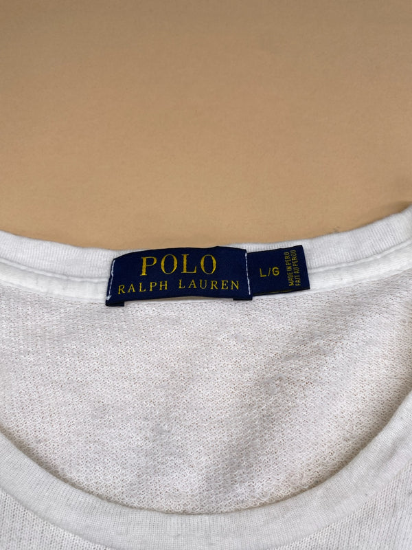 Pull Ralph Lauren rayé blanc et noir – Homme L, photo 5