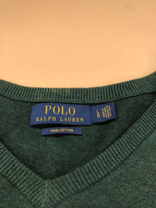 Pull Ralph Lauren col V vert foncé – Homme L, photo 5