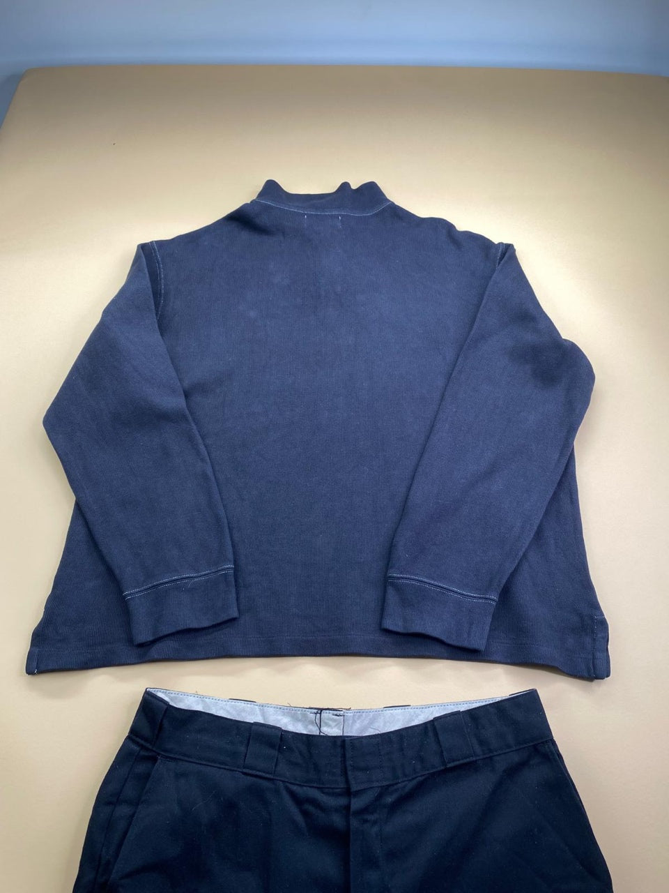 Pull Ralph Lauren quart de zip bleu marine – Homme XL, photo 10