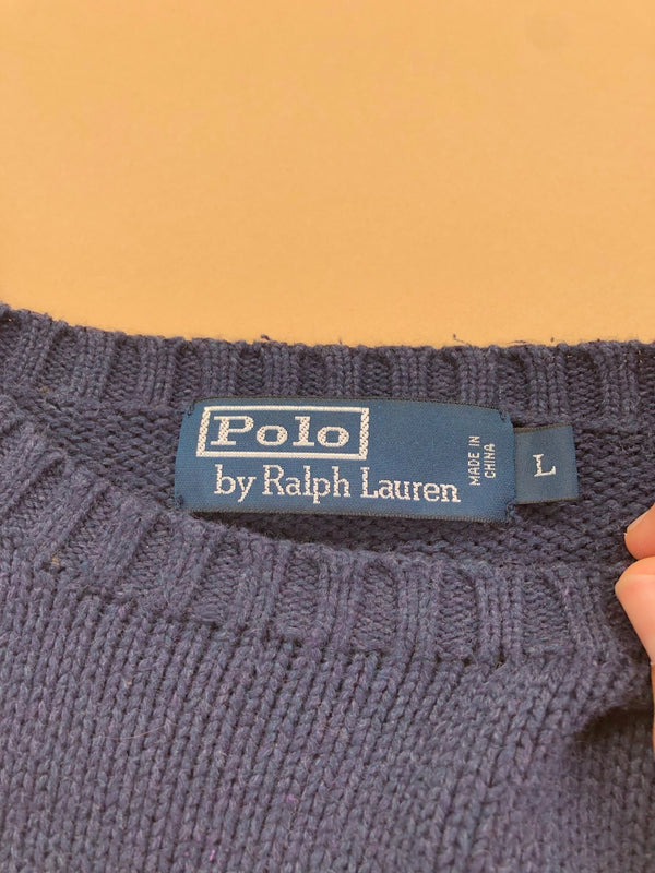 Pull Ralph Lauren col rond bleu marine – Homme L, photo 5