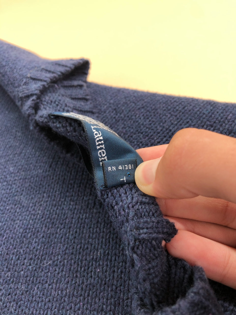Pull Ralph Lauren col rond bleu marine – Homme L, photo 6