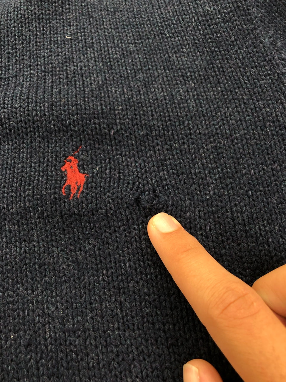 Pull Ralph Lauren col rond bleu marine – Homme L, photo 9