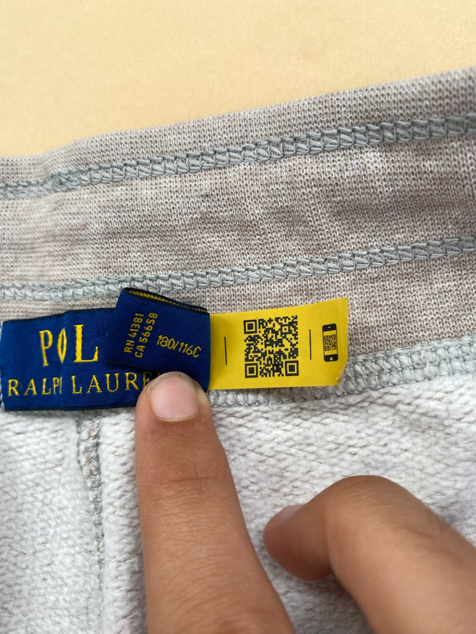 Jogging Ralph Lauren baggy gris et bleu marine – vue 6