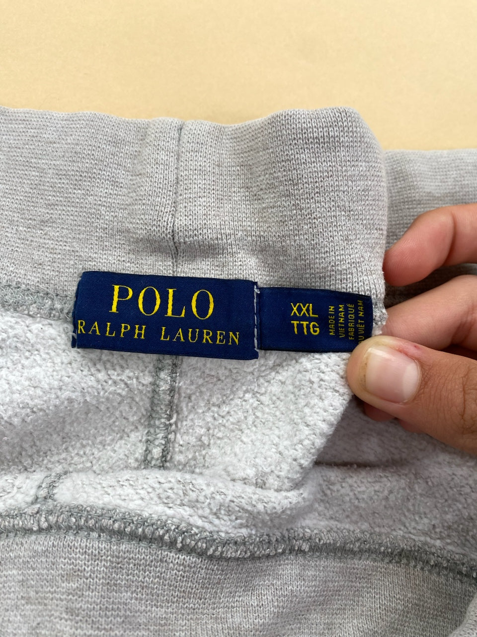Jogging Ralph Lauren baggy gris et bleu marine – vue 6
