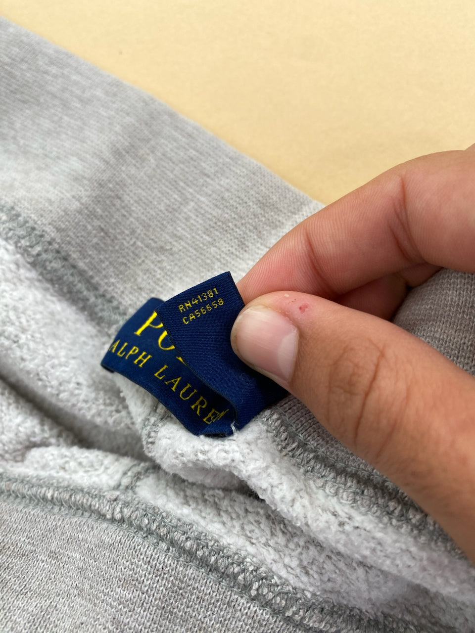 Jogging Ralph Lauren baggy gris et bleu marine – vue 7