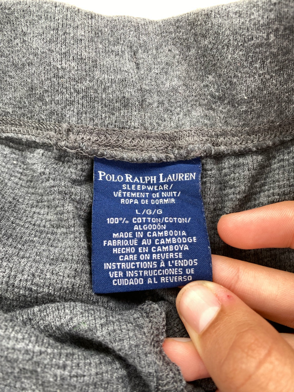 Jogging Ralph Lauren baggy gris – vue 5