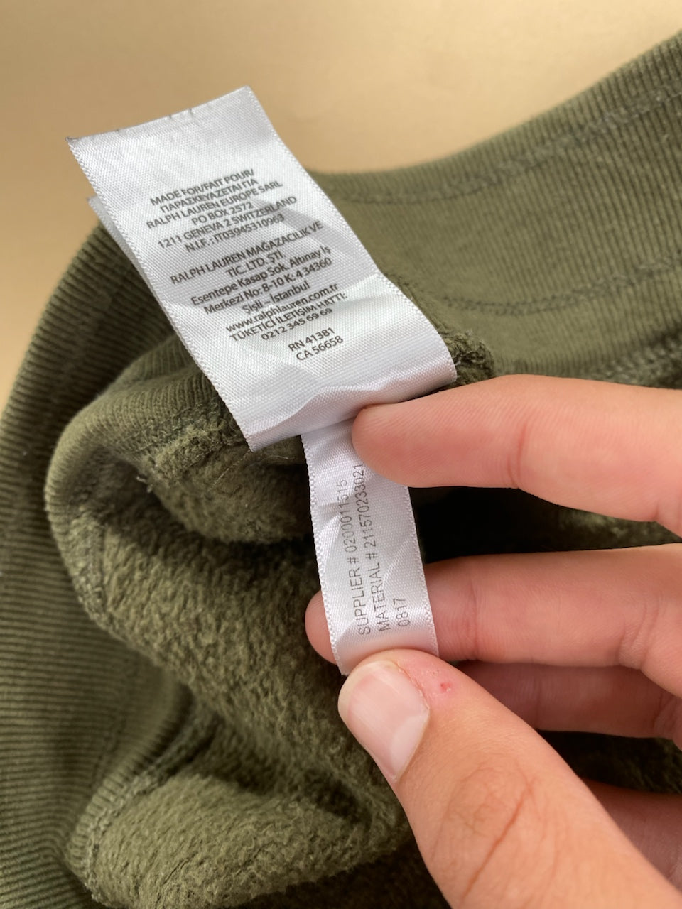Jogging Ralph Lauren vert kaki – vue 8