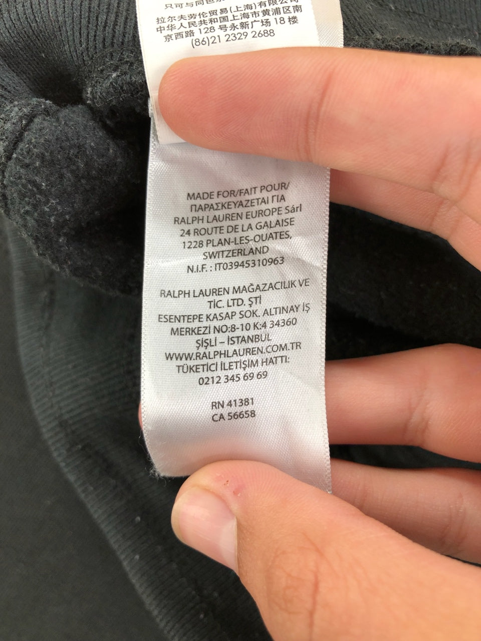 Jogging Ralph Lauren noir – vue 7