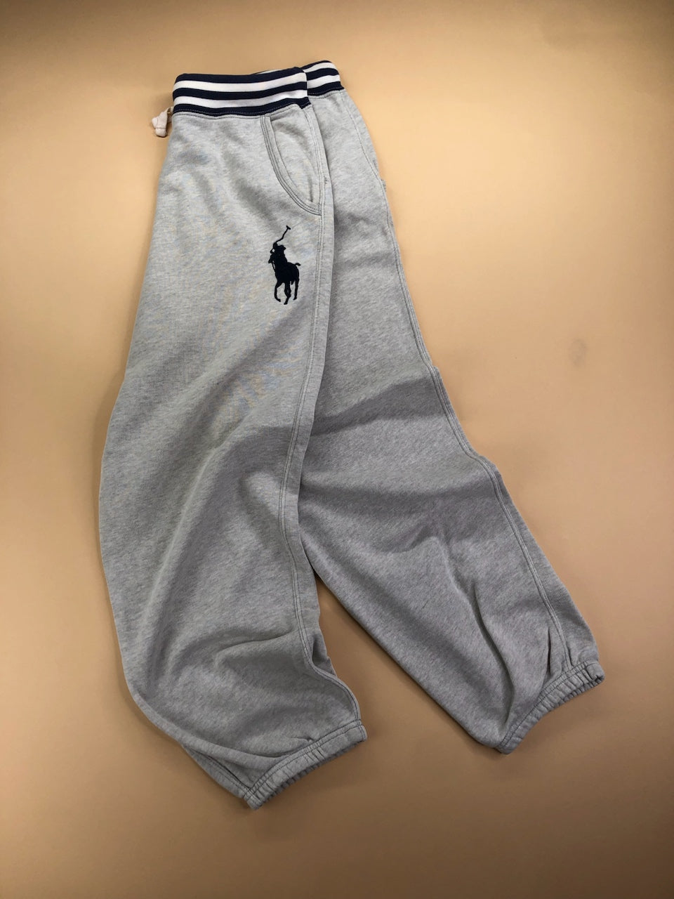 Jogging Ralph Lauren baggy gris – vue 1