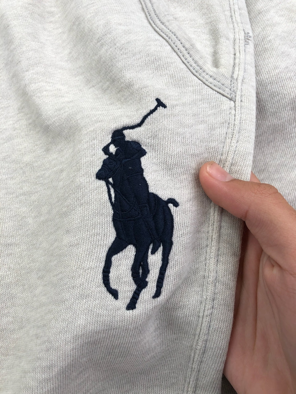 Jogging Ralph Lauren baggy gris – vue 3