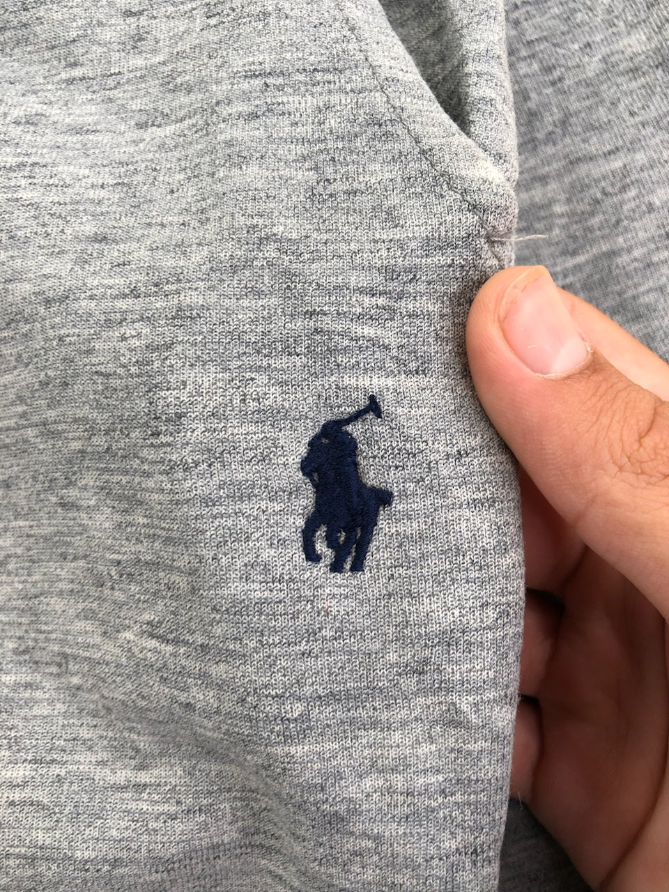 Jogging Ralph Lauren gris chiné et bleu marine – vue 3