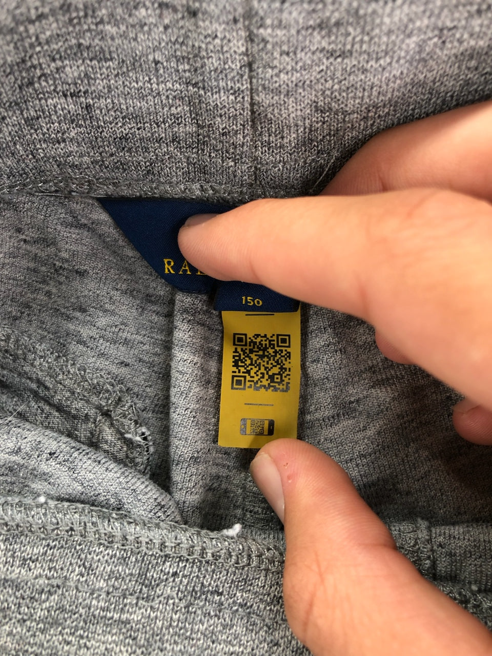 Jogging Ralph Lauren gris chiné et bleu marine – vue 7