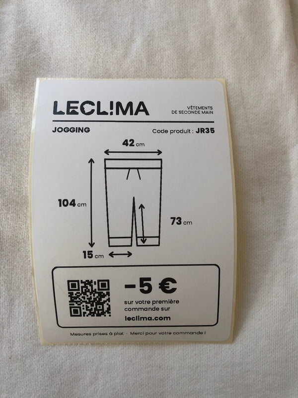 Jogging Ralph Lauren blanc crème – mesures à plat