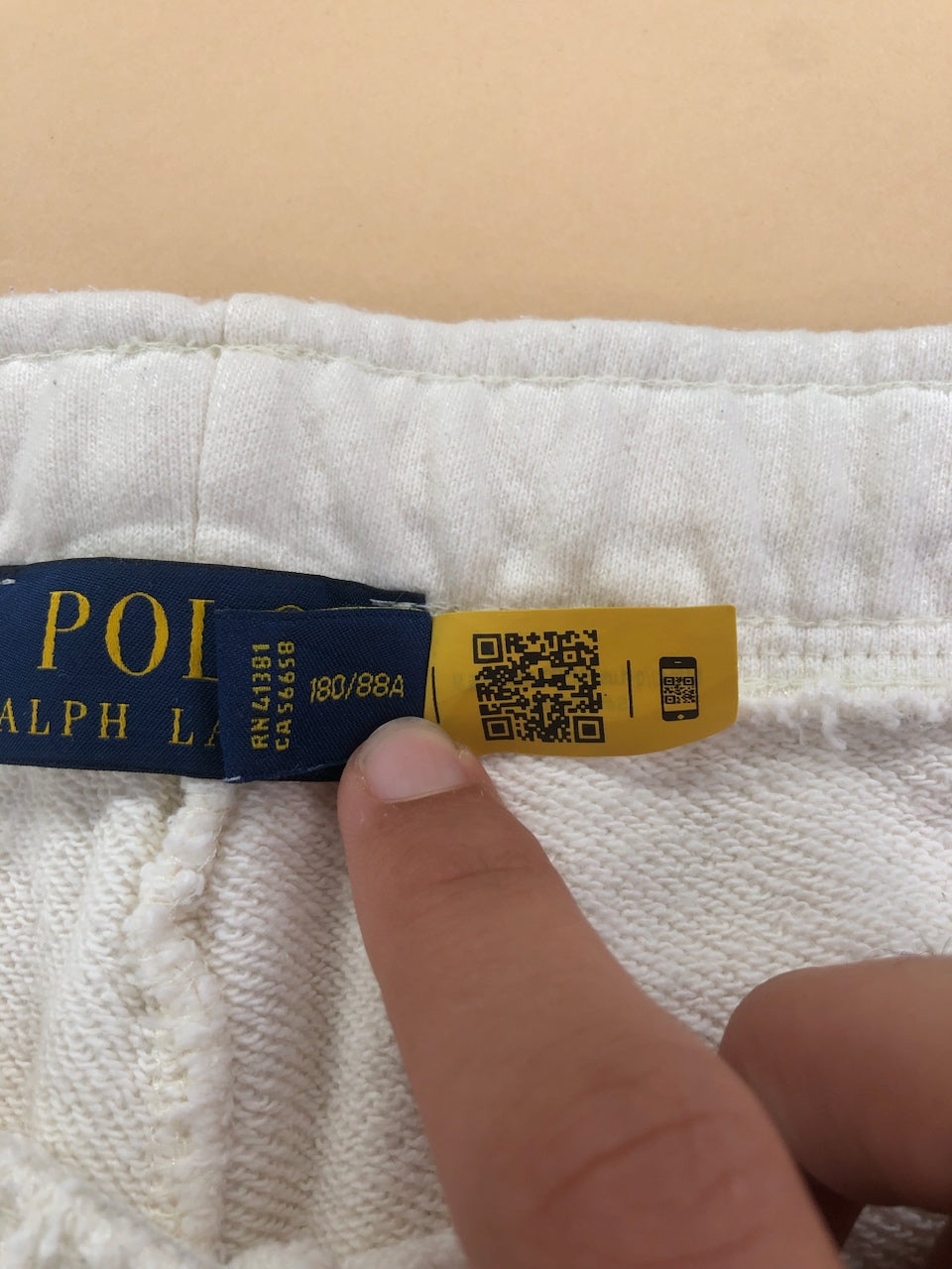 Jogging Ralph Lauren blanc crème – vue 7