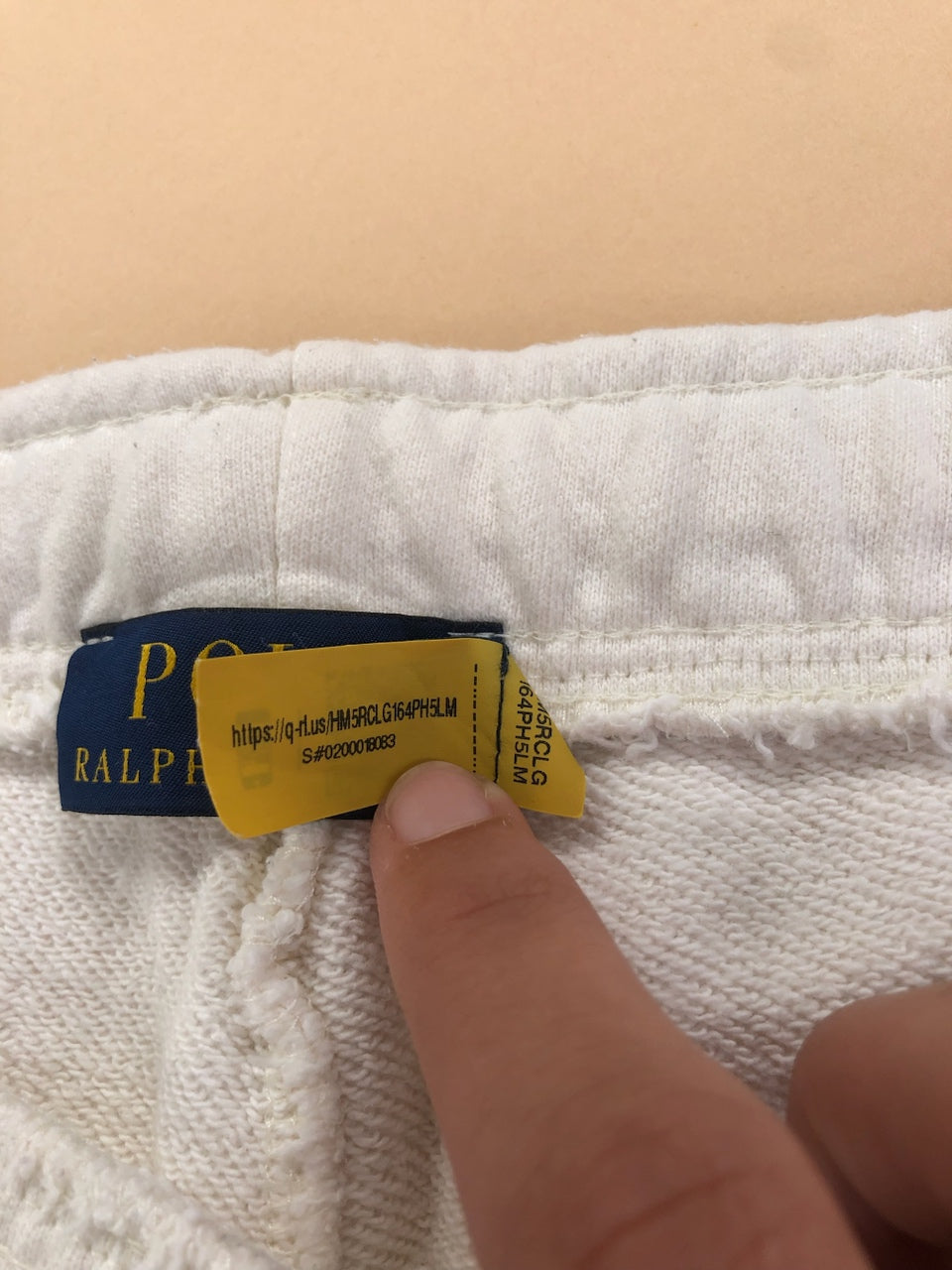 Jogging Ralph Lauren blanc crème – vue 8