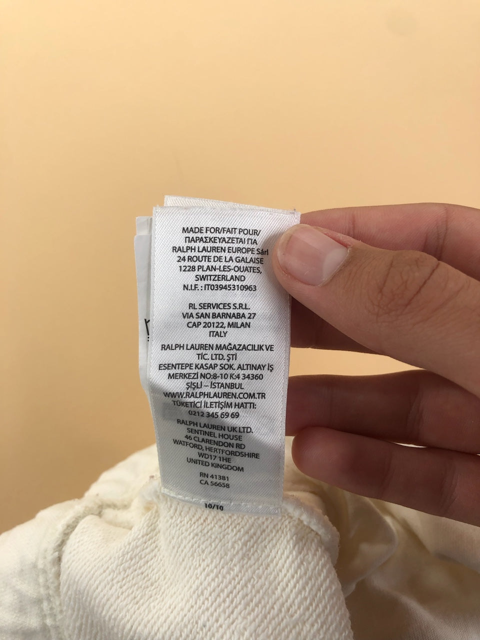 Jogging Ralph Lauren blanc crème – vue 9