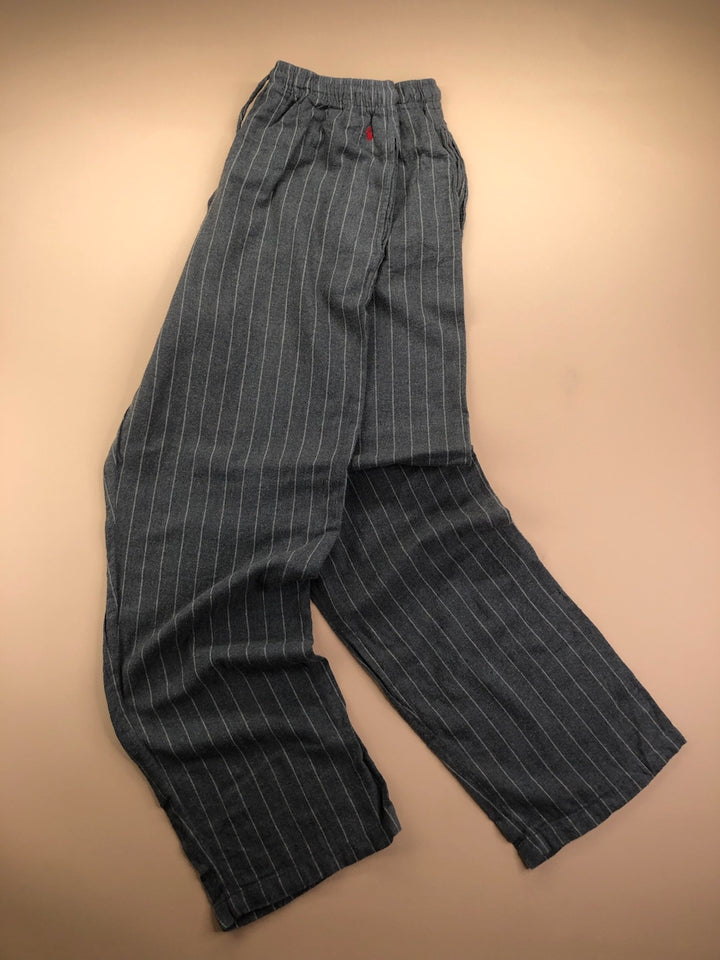 Pyjama Ralph Lauren baggy gris et blanc rayé – vue 1
