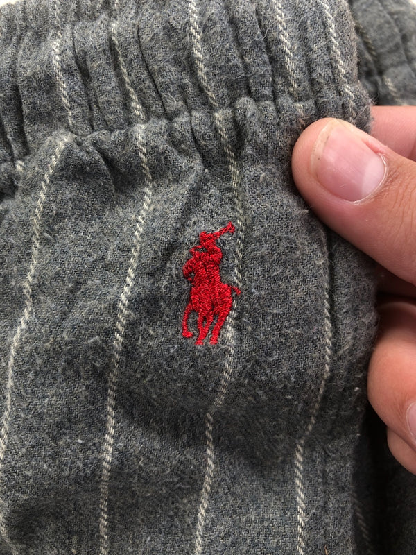 Pyjama Ralph Lauren baggy gris et blanc rayé – vue 3
