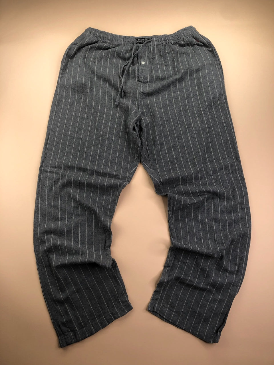 Pyjama Ralph Lauren baggy gris et blanc rayé – vue 4