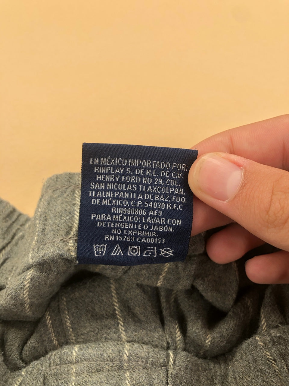 Pyjama Ralph Lauren baggy gris et blanc rayé – vue 8