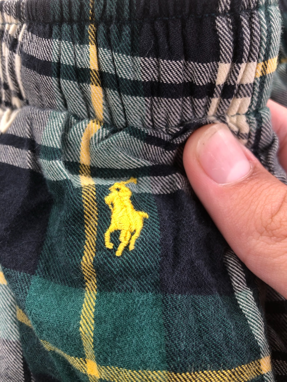 Pyjama Ralph Lauren tartan vert et blanc – vue 3