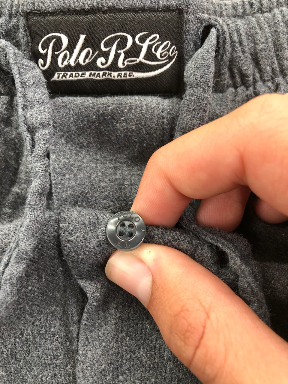 Pyjama Ralph Lauren baggy gris foncé – vue 6