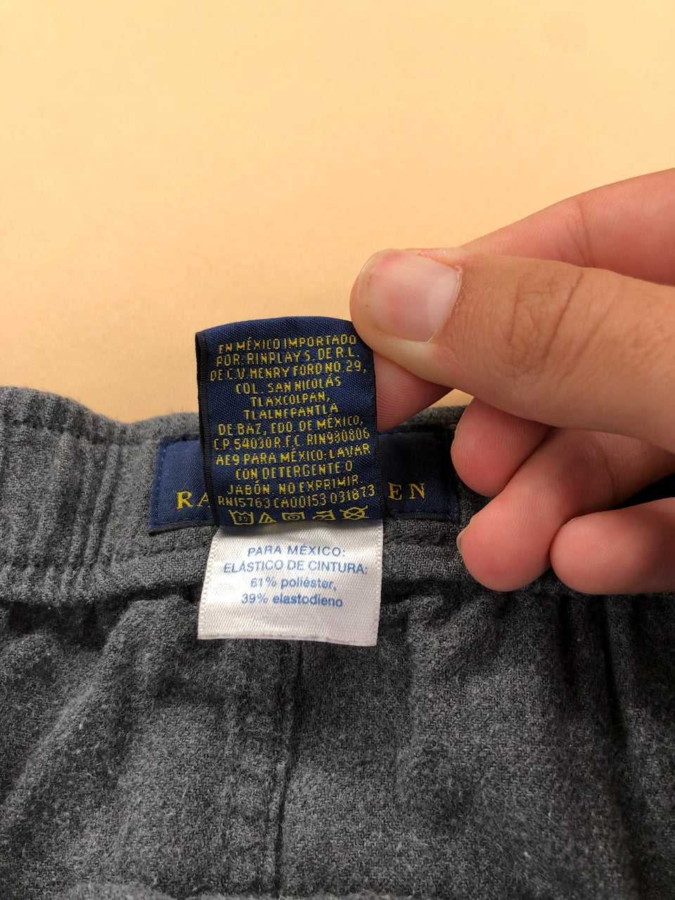 Pyjama Ralph Lauren baggy gris foncé – vue 8