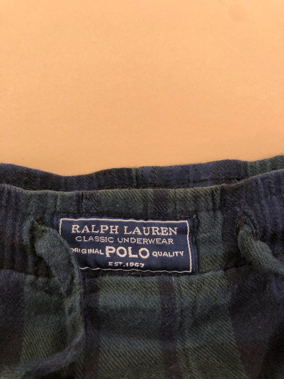 Pyjama Ralph Lauren baggy tartan bleu et vert – vue 6