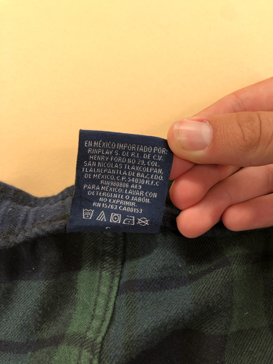 Pyjama Ralph Lauren baggy tartan bleu et vert – vue 8