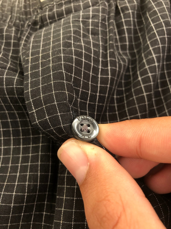 Pyjama Ralph Lauren noir et gris à carreaux – vue 4