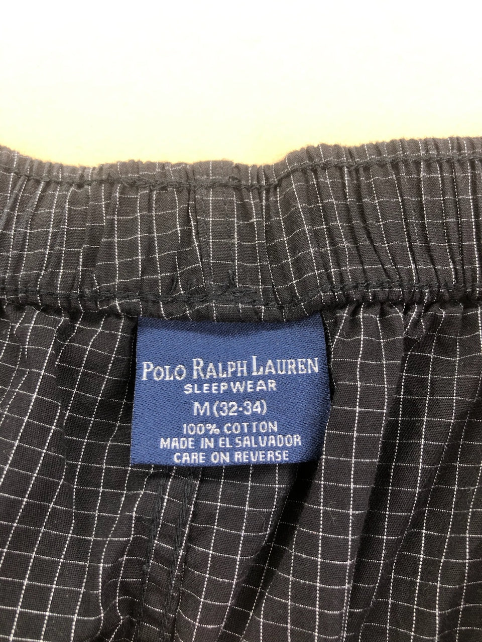 Pyjama Ralph Lauren noir et gris à carreaux – vue 6
