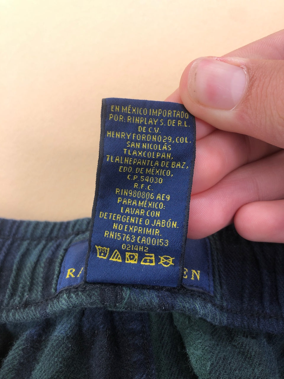 Pyjama Ralph Lauren tartan bleu et vert – vue 8